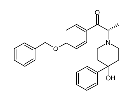 (2S)-1-(4-benzyl-oxy-phenyl)-2-(4-hydroxy-4-phenyl-piperidin-1-yl)-1-propanone结构式