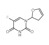 1-(2,3-dihydrofuran-2-yl)-5-fluoropyrimidine-2,4-dione结构式