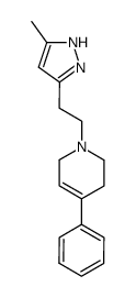 5-Methyl-3-[2-[(4-phenyl-1,2,3,6-tetrahydropyridin)-1-yl]ethyl]-1H-pyrazole结构式