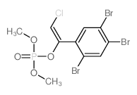 Phosphoric acid, 2-chloro-1-(2,4,5-tribromophenyl)vinyl dimethyl ester Structure