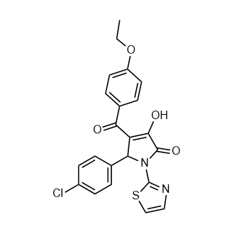 5-(4-Chlorophenyl)-4-(4-ethoxybenzoyl)-3-hydroxy-1-(thiazol-2-yl)-1,5-dihydro-2h-pyrrol-2-one Structure