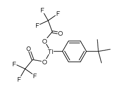 (4-(tert-butyl)phenyl)thallium(III) 2,2,2-trifluoroacetate Structure