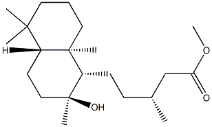 (1S,4aβ,βR)-Decahydro-2β-hydroxy-β,2,5,5,8aα-pentamethyl-1α-naphthalenepentanoic acid methyl ester结构式