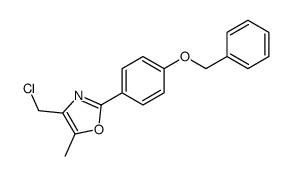 4-(chloromethyl)-5-methyl-2-(4-phenylmethoxyphenyl)-1,3-oxazole结构式