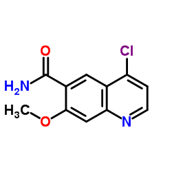 4-氯-7-甲氧基喹啉-6-酰胺结构式