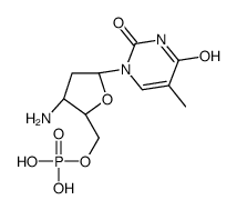 [(2S,3S,5R)-3-amino-5-(5-methyl-2,4-dioxopyrimidin-1-yl)oxolan-2-yl]methyl dihydrogen phosphate Structure