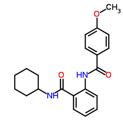 N-Cyclohexyl-2-[(4-methoxybenzoyl)amino]benzamide Structure