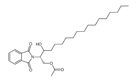 (2S)-2-(1,3-dioxoisoindolin-2-yl)-3-hydroxyoctadecyl acetate结构式
