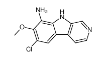 6-chloro-7-methoxy-9H-β-carbolin-8-ylamine Structure