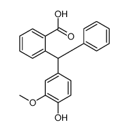 2-[(4-hydroxy-3-methoxyphenyl)-phenylmethyl]benzoic acid结构式