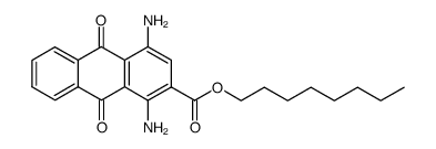 1,4-Diamino-9,10-dioxo-9,10-dihydro-anthracene-2-carboxylic acid octyl ester结构式
