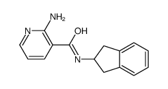 2-amino-N-(2,3-dihydro-1H-inden-2-yl)pyridine-3-carboxamide结构式
