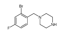 1-[(2-bromo-4-fluorophenyl)methyl]piperazine结构式