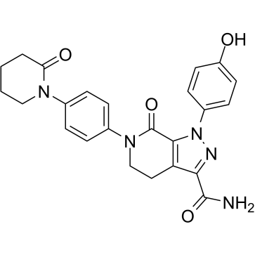 1-(4-羟基苯基)-7-氧代-6-(4-(2-氧代-1-哌啶基)苯基)-4,5,6,7-四氢-1H-吡唑并[3,4-c]吡啶-3-羧酰胺图片