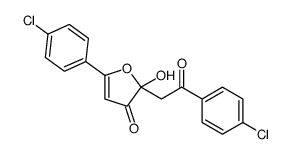 5-(4-chlorophenyl)-2-[2-(4-chlorophenyl)-2-oxoethyl]-2-hydroxyfuran-3-one结构式