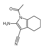 1-acetyl-2-amino-4,5,6,7-tetrahydroindole-3-carbonitrile结构式