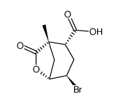 (1S,2R,4R,5R)-4-bromo-1-methyl-7-oxo-6-oxabicyclo[3.2.1]octane-2-carboxylic acid结构式