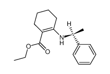 2-(S-1-phenylethylamino)-cyclohex-1-enecarboxylic acid ethyl ester Structure