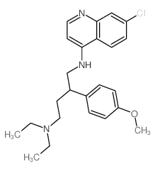 N-(7-chloroquinolin-4-yl)-N,N-diethyl-2-(4-methoxyphenyl)butane-1,4-diamine结构式