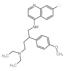 N-(7-chloroquinolin-4-yl)-N,N-diethyl-2-(4-methoxyphenyl)butane-1,4-diamine structure