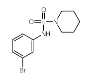 N-(3-bromophenyl)piperidine-1-sulfonamide structure