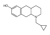 cis-1,2,3,4,4a,5,10,10a-octahydro-1-cyclopropylmethylbenzo[g]quinolin-7-ol结构式