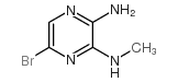 2-氨基-5-溴-3-(甲氨基)吡嗪结构式