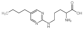 2-amino-5-[(5-butylpyrimidin-2-yl)amino]pentanoic acid结构式