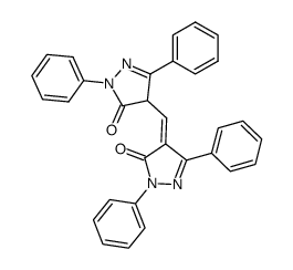 4-((5-oxo-1,3-diphenyl-1H-pyrazol-4(5H)-ylidene)methyl)-1,3-diphenyl-1H-pyrazol-5(4H)-one结构式