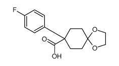 8-(4-fluorophenyl)-1,4-dioxaspiro[4.5]decane-8-carboxylic acid结构式