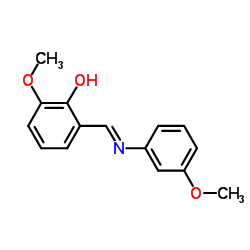 2-Methoxy-6-{(E)-[(3-methoxyphenyl)imino]methyl}phenol Structure