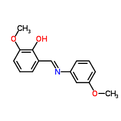 2-Methoxy-6-{(E)-[(3-methoxyphenyl)imino]methyl}phenol结构式