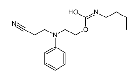 2-[N-(2-cyanoethyl)anilino]ethyl N-butylcarbamate结构式