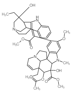 Aspidospermidine-15-aceticacid, 4-(acetyloxy)-6,7-didehydro-a-[[(3R,5R,6R,12R)-12-ethyl-1,2,4,5,6,7-hexahydro-12-hydroxy-3,6-ethano-3H-azocino[5,4-b]indol-5-yl]methylene]-3-hydroxy-16-methoxy-3-(metho结构式
