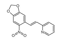 2-[2-(6-nitro-1,3-benzodioxol-5-yl)ethenyl]pyridine结构式