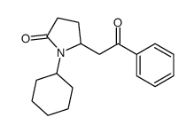 1-cyclohexyl-5-phenacylpyrrolidin-2-one结构式