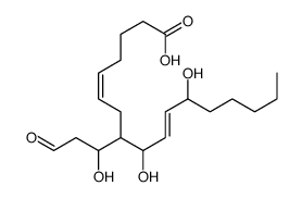 (5E,10E)-9,12-dihydroxy-8-(1-hydroxy-3-oxopropyl)heptadeca-5,10-dienoic acid Structure