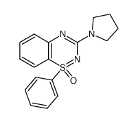 1-phenyl-3-pyrrolidin-1-yl-1λ4-benzo[1,2,4]thiadiazine 1-oxide Structure