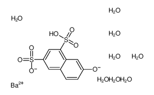 barium(2+),7-hydroxynaphthalene-1,3-disulfonate,octahydrate Structure