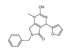 6-benzyl-4-(furan-2-yl)-1-methyl-4,7-dihydro-3H-pyrrolo[3,4-d]pyrimidine-2,5-dione结构式