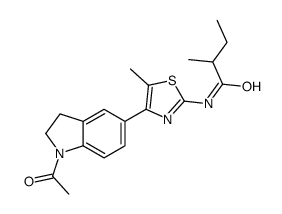 Butanamide, N-[4-(1-acetyl-2,3-dihydro-1H-indol-5-yl)-5-methyl-2-thiazolyl]-2-methyl- (9CI)结构式