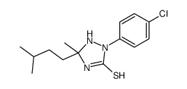 2-(4-chlorophenyl)-5-methyl-5-(3-methylbutyl)-1,2,4-triazolidine-3-thione结构式