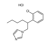 1-[2-(2-Chloro-phenyl)-hexyl]-1H-imidazole; hydrochloride结构式