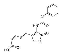 (Z)-3-(5-Oxo-4-phenoxycarbonylamino-2,5-dihydro-furan-3-ylmethylsulfanyl)-acrylic acid结构式