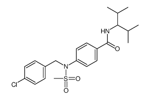 4-[(4-chlorophenyl)methyl-methylsulfonylamino]-N-(2,4-dimethylpentan-3-yl)benzamide结构式