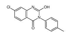 7-chloro-3-(4-methylphenyl)-1H-quinazoline-2,4-dione结构式