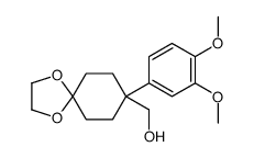 [8-(3,4-dimethoxyphenyl)-1,4-dioxaspiro[4.5]decan-8-yl]methanol结构式