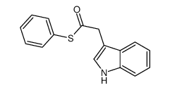 S-phenyl 2-(1H-indol-3-yl)ethanethioate结构式