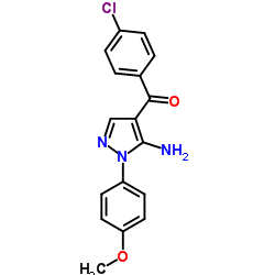 (5-AMINO-1-(4-METHOXYPHENYL)-1H-PYRAZOL-4-YL)(4-CHLOROPHENYL)METHANONE Structure