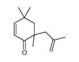 4,4,6-trimethyl-6-(2-methylprop-2-enyl)cyclohex-2-en-1-one结构式